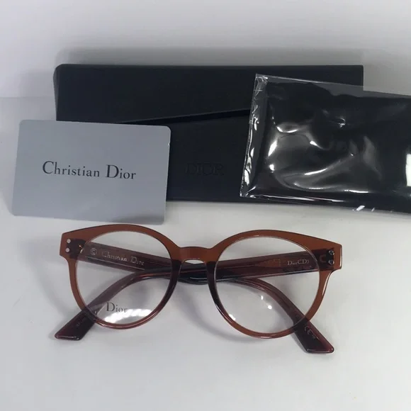New Authentic Dior Ladies Tortoise Aviator/Pilot Eyeglass Frames DIORCD3